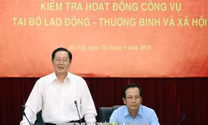Kiểm tra hoạt động công vụ của Bộ Lao động - Thương binh và Xã hội