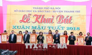 Lễ khai bút đầu Xuân của ngành Giáo dục và Đào tạo Thủ đô