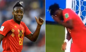 Batshuayi ăn mừng bằng pha đá bóng... trúng mặt, bị chê 'ngu dốt' nhất World Cup 2018