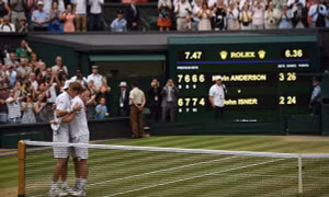 Những kỷ lục suýt bị xô đổ ở trận bán kết kéo dài hơn 6 tiếng của Kevin Anderson và John Isner