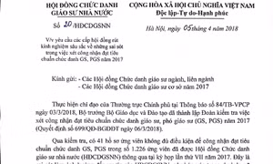 Chấn chỉnh các Hội đồng cơ sở sau rà soát chức danh GS, PGS