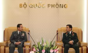 Thượng tướng Phan Văn Giang tiếp Tham mưu trưởng Lực lượng Tự vệ mặt đất Nhật Bản 