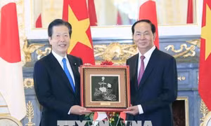 Chủ tịch nước Trần Đại Quang tiếp Chủ tịch Đảng Công Minh của Nhật Bản