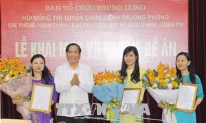 Ban Tổ chức Trung ương thi tuyển ba chức danh Trưởng phòng