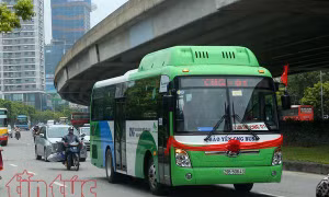 Ba tuyến buýt sử dụng nhiên liệu sạch lần đầu tiên chạy tại Hà Nội 