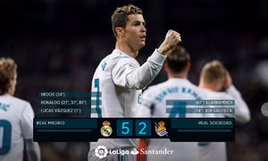 Xem hat-trick hoàn hảo của Ronaldo giúp Real vùi dập Sociedad 