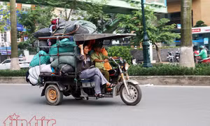 Xe 3 -4 bánh tự chế vẫn tự do tung hoành tại Hà Nội