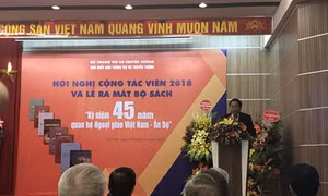 Ra mắt bộ sách 'Kỷ niệm 45 năm quan hệ ngoại giao Việt Nam - Ấn Độ' 