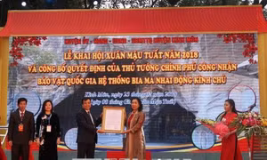 Văn bia ma nhai 'độc nhất vô nhị' tại Động Kính Chủ trở thành bảo vật quốc gia