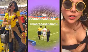 WORLD CUP 2018: Em gái James Rodriguez khoe nhan sắc vạn người mê trên khán đài World Cup