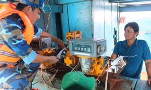 Bộ Tư lệnh Vùng cảnh sát biển 2 bắt giữ tàu nước ngoài sang mạn dầu trái phép trên biển