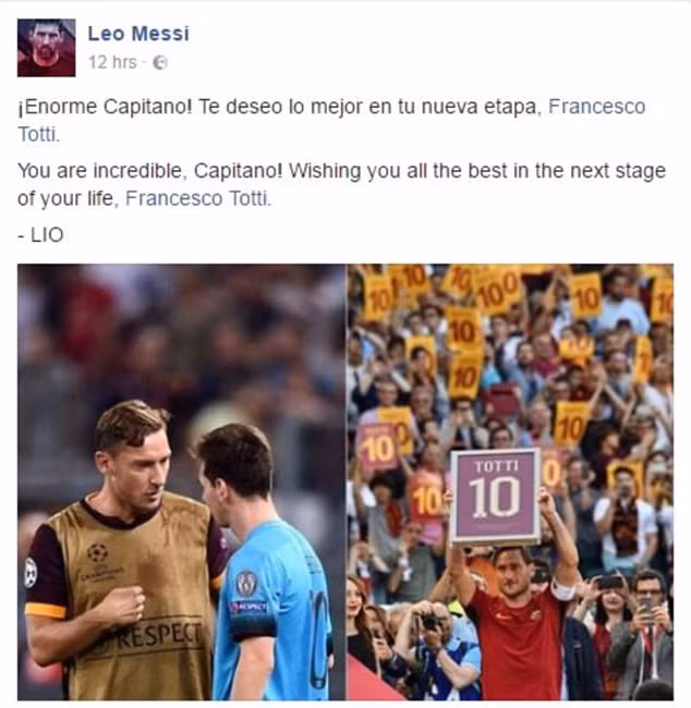 Francesco Totti nhận giải thưởng Chủ tịch UEFA cho “lòng trung thành và cống hiến” ảnh 4