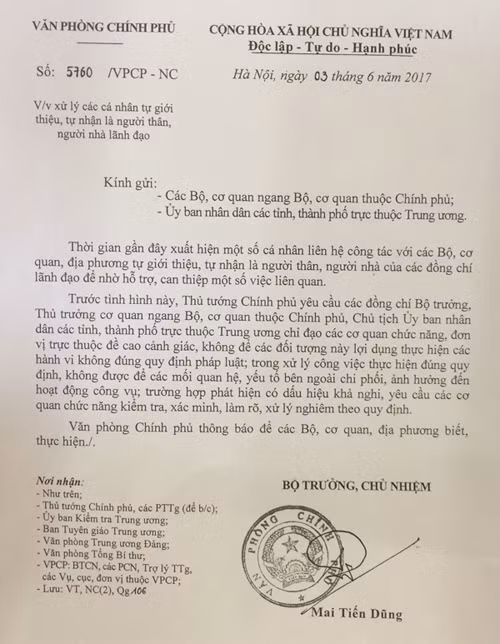 Xử lý nghiêm cá nhân tự nhận là người nhà, người thân lãnh đạo ảnh 1