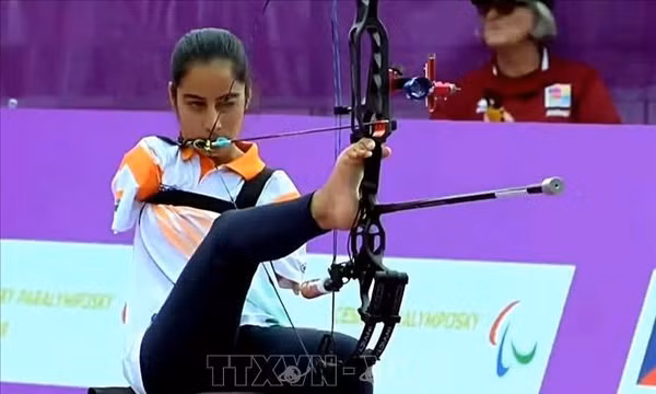 Asian Para Games 2026: Nữ cung thủ không tay cân bằng kỷ lục thế giới