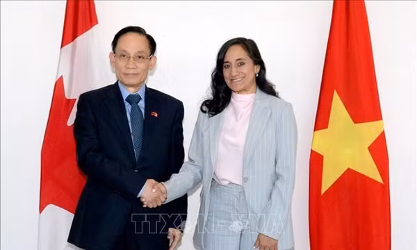 Bộ trưởng Lê Hoài Trung hội đàm với Bộ trưởng Ngoại giao Canada Anita Anand