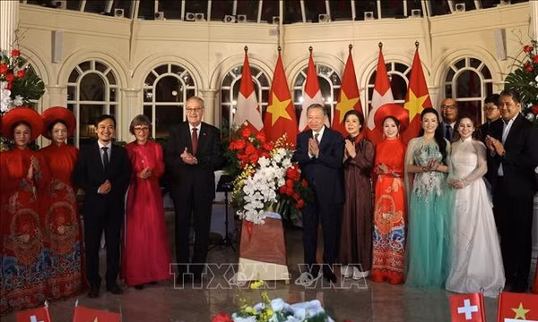 Tổng Bí thư, Chủ tịch nước Tô Lâm chủ trì chiêu đãi Tổng thống Liên bang Thụy Sĩ Guy Parmelin