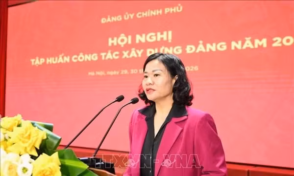 Đảng ủy Chính phủ tập huấn nghiệp vụ công tác xây dựng Đảng năm 2026