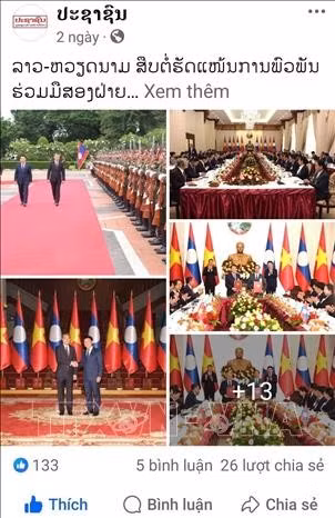 Bài đăng trên trang Facebook chính thức của báo Pasaxon. Ảnh chụp màn hình: TTXVN phát