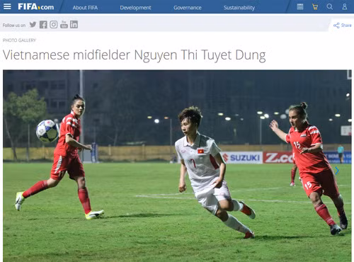Nữ tuyển thủ bóng đá Việt Nam được vinh danh trên trang chủ của FIFA ảnh 1