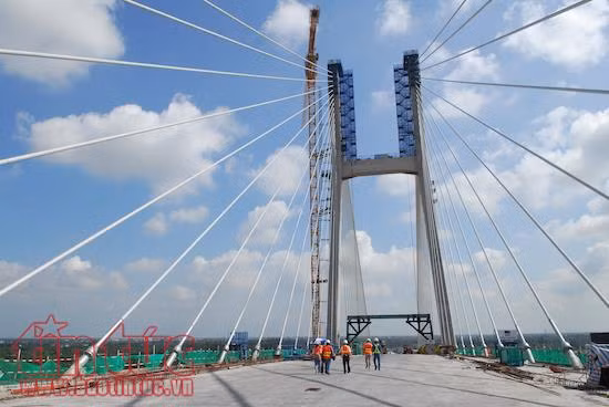 Tất bật hoàn thiện cầu dây văng Cao Lãnh bắc qua sông Tiền ảnh 3