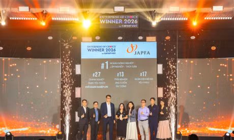 Japfa Việt Nam được vinh danh Top 1 Doanh nghiệp được yêu thích ngành Nông nghiệp - Lâm nghiệp - Thủy sản