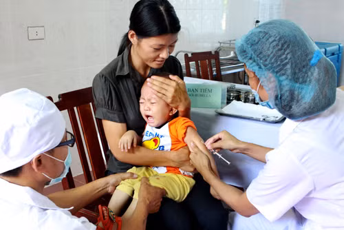 Phó Chủ tịch nước Nguyễn Thị Doan phát động Chiến dịch tiêm vắc xin sởi – rubella ảnh 1