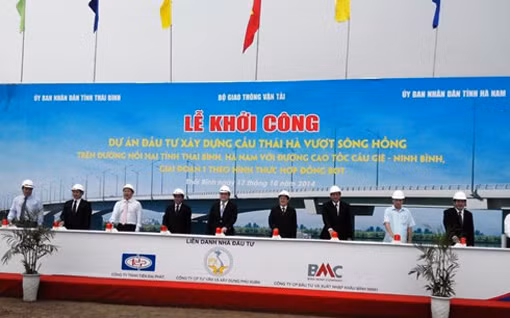 Khởi công cầu Thái Hà nối Thái Bình-Hà Nam ảnh 1
