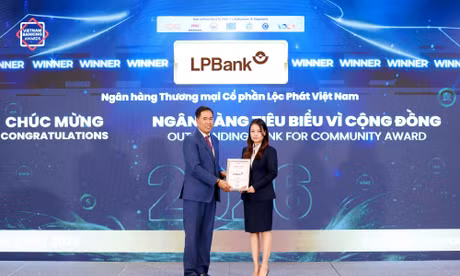 LPBank được vinh danh ở 2 hạng mục tại Giải thưởng Ngân hàng Việt Nam tiêu biểu 2026