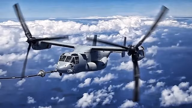 Mỹ nối lại diễn tập tiếp liệu máy bay Osprey ở Nhật Bản ảnh 1