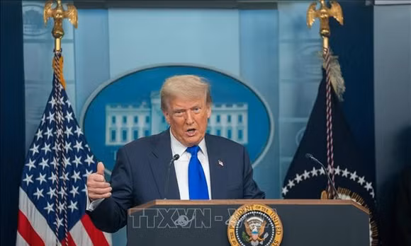 Tổng thống Mỹ Donald Trump. Ảnh: THX/TTXVN