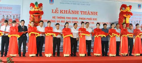 Khánh thành hệ thống thu gom và phân phối khí từ mỏ Hàm Rồng và Thái Bình ảnh 1