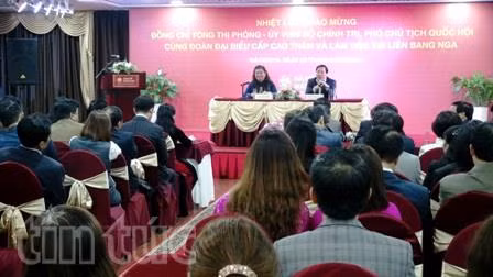 Phó Chủ tịch Quốc hội gặp gỡ cộng đồng người Việt tại LB Nga ảnh 1