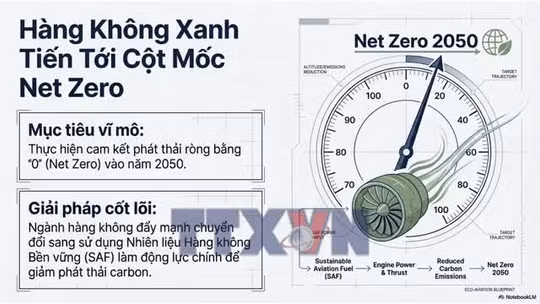  'Xanh hóa' nhiên liệu hàng không hướng tới mục tiêu Net Zero