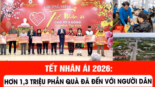Tết Nhân ái 2026: Hơn 1,3 triệu phần quà đã đến với người dân