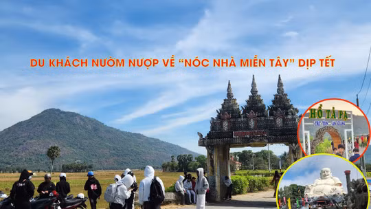 Du khách nườm nượp về “nóc nhà miền Tây” dịp Tết.
