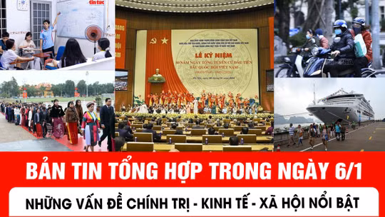 Kính chào quý vị và các bạn, bản tin tối 6/1 của báo Tin tức và dân tộc sẽ có những nội dung chính sau đây.