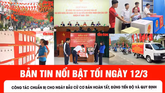Bản tin tối ngày 12/3 của Báo Tin tức và Dân tộc.