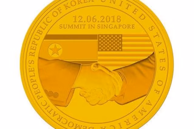Singapore ra mắt bộ huy chương đặc biệt đánh dấu cuộc gặp Mỹ-Triều ảnh 1