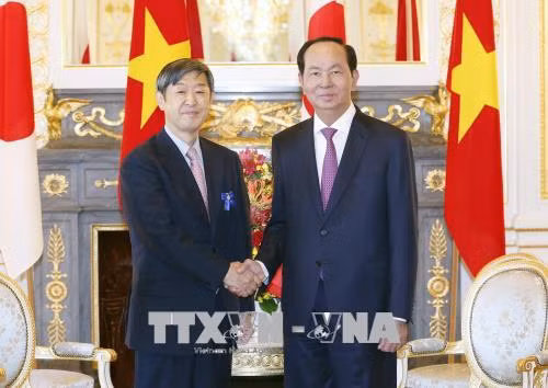 Chủ tịch nước Trần Đại Quang tiếp Chủ tịch JICA Shinichi Kitaoka ảnh 1