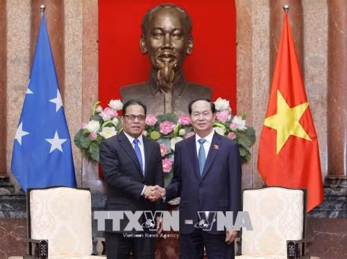 Chủ tịch nước Trần Đại Quang tiếp Chủ tịch Quốc hội Liên bang Micronesia ảnh 1