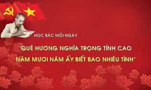 HỌC BÁC MỖI NGÀY: 'Quê hương nghĩa trọng tình cao/Năm mươi năm ấy biết bao nhiêu tình'