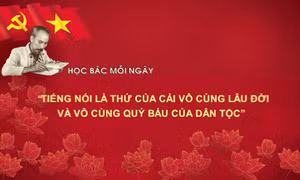 Học Bác mỗi ngày: 'Tiếng nói là thứ của cải vô cùng lâu đời và vô cùng quý báu của dân tộc'