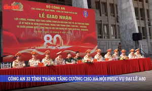 Công an 33 tỉnh thành, phố tăng cường lực lượng cho Hà Nội phục vụ Đại lễ A80