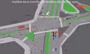 Hà Nội hướng dẫn phân làn giao thông trên đường Phạm Văn Đồng 