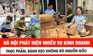 Hà Nội phát hiện nhiều vụ kinh doanh thực phẩm, bánh kẹo không rõ nguồn gốc