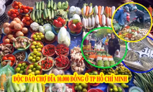 Độc đáo chợ đĩa đồ ăn 10.000 đồng ở TP Hồ Chí Minh