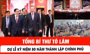 Tổng Bí thư Tô Lâm dự Lễ kỷ niệm 80 năm thành lập Chính phủ.