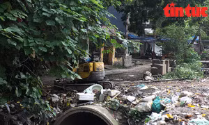 Mương Kẻ Khế tràn ngập rác thải, gây ô nhiễm môi trường