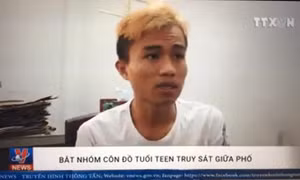 Bắt nhóm côn đồ tuổi teen truy sát giữa phố