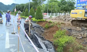 Lai Châu tập trung khắc phục hạ tầng giao thông bị hư hại